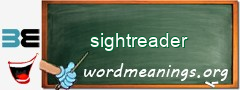 WordMeaning blackboard for sightreader